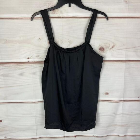 Apostrophe petite black satin luxurious tank top size Medium - Picture 3 of 5